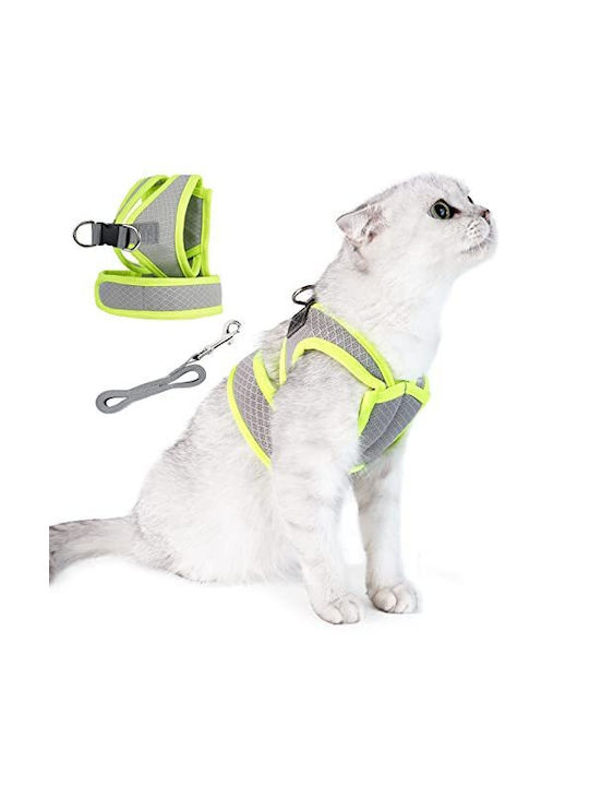 Cat Harness with Guide Gray