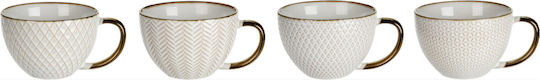 Excellent Houseware Σετ Φλιτζάνια Καφέ 4τμχ