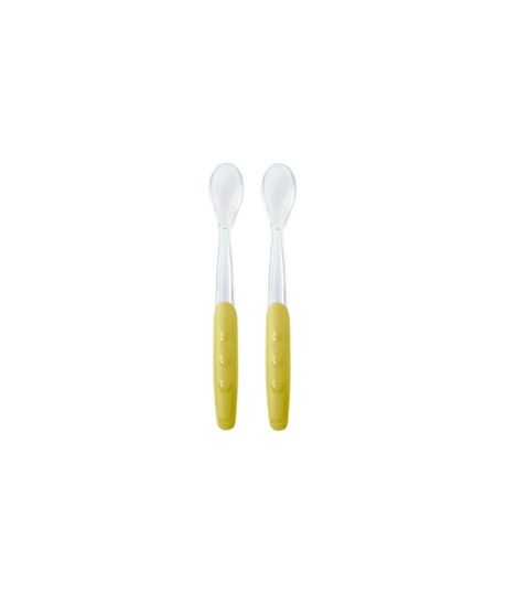 Nuk Baby Set with Spoons Easy Learning with Adjustable Flow made of Silicone for 4+ months Green 2pcs 10255065