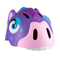 Crazy Safety Kids' Helmet for City Bike Purple with LED Light