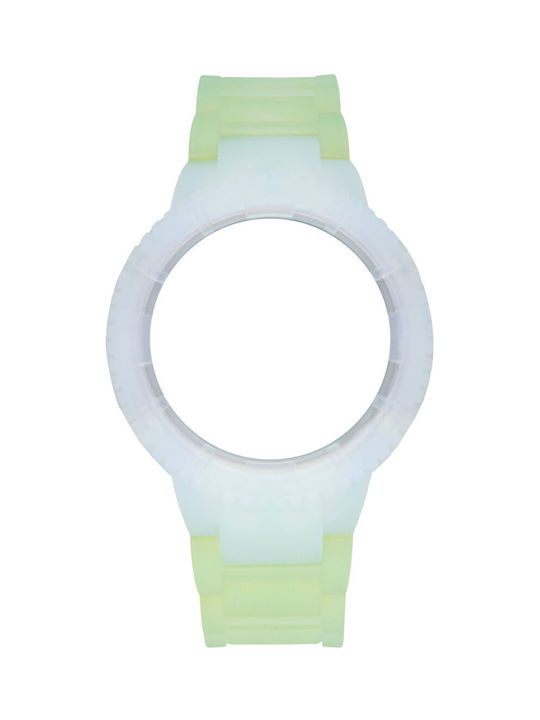 WATX & CO Καουτσούκ Λουράκι Πράσινο 43mm