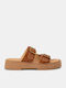 Γυναικεία Σανδάλια Flatforms Ταμπά