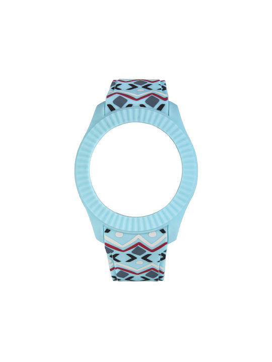 WATX & CO Καουτσούκ Λουράκι Μπλε 43mm