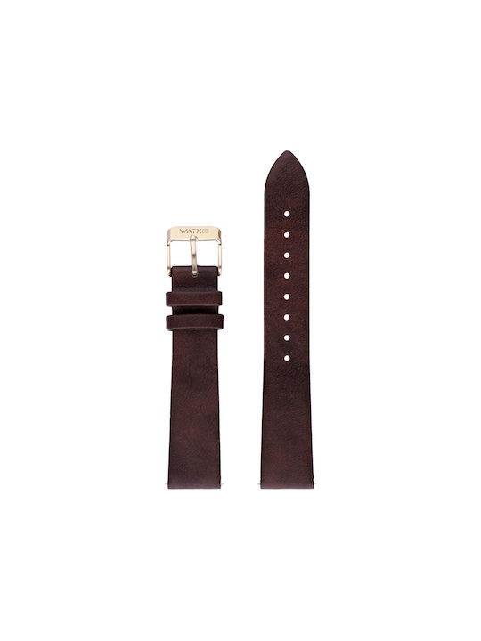 WATX & CO Leather Strap Brown 38mm