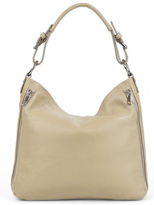 Passaggio Leather Leather Women's Bag Shoulder Beige