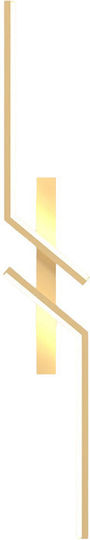 Modern Lamp Wall with Integrated LED and Warm White Light Gold 13x13x4cm