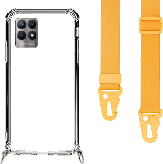 Θήκη Κινητού Διάφανη Ιμάντα Mustard Yellow Realme 8i