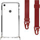 Handytasche Transparent Riemen Riemen Bordeaux Huawei Y6s