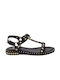 Ash Combo A Women's Flat Sandals in Black Color