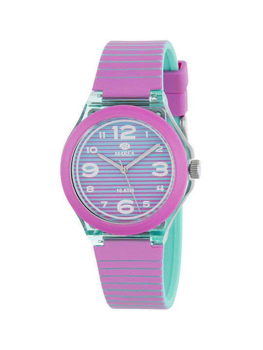 Marea Watch with Pink Rubber Strap