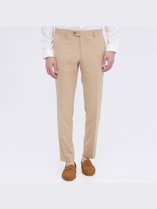 Classic Beige Trousers Narrow Line Aristoteli B...