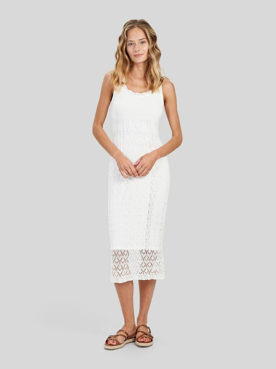 Caractere Midi Dress White