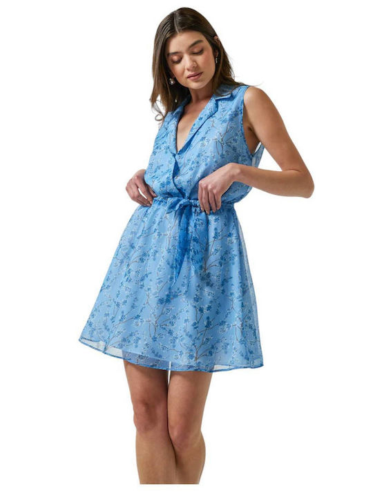 Enzzo Mini Dress Wrap Light Blue