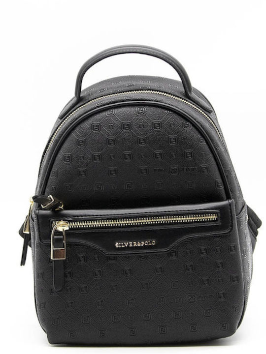 Silver & Polo Women's Bag Backpack Black