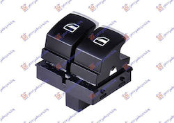 Window Switch Chrome Black Double 4pin Vw Caddy 10-15 5k3959857 Left 1 pc