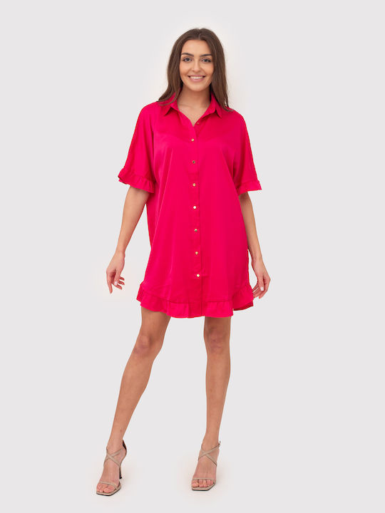 Ax Paris Shirt Dress Dress Pink