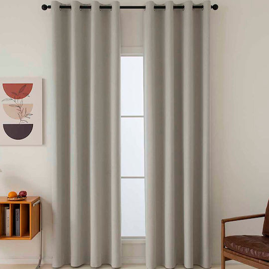 Beauty Home Verdunkelungsvorhang mit Grommets Total 8446 Ecru 140x270cm