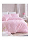 Rythmos Duvet Cover Set Cotton Queen with 2 Pillowcases 225x250 Blaze Pink