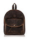 Leder Damentasche Rucksack Braun