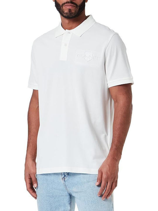 Gant Polo T-shirt Eggshell
