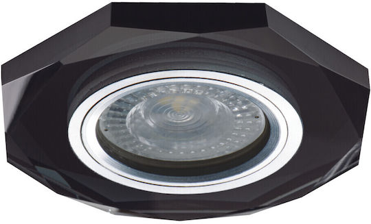 Kanlux Deckenleuchte 10cm Schwarz mit Fassung GU10