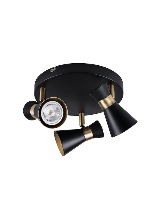 Kanlux Ceiling Mount Light Black with Socket GU10