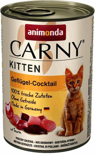 Animonda Carny Wet Food for Young Cats in Cans with Poultry 400gr