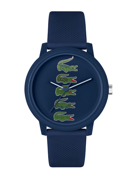 Lacoste Ανδρικό Ρολόι 42mm Μπαταρίας με Μπλε Καουτσούκ Λουράκι