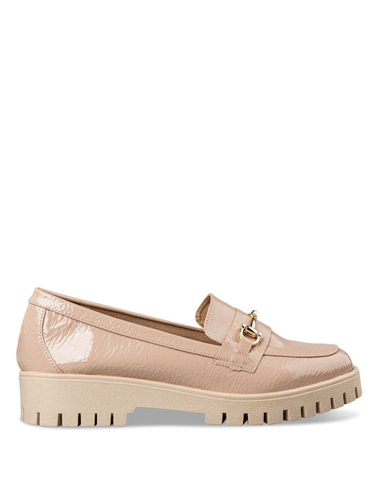 Envie Shoes Women's Loafers in Beige Color