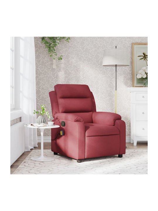 Πολυθρόνα Relax Massage με Υποπόδιο Μπορντό 75x...