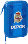 Backpack Backpack Pencils R C Deportivo De La Coruña Blue 12.5 X 19.5 X 4 Cm 28 Pieces