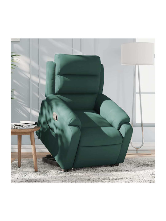 Relaxsessel mit Fußhocker Samt Dark Green 75x92...
