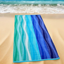 Lino Home Beach Towel Blue 180x90cm.