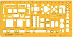 Isomars Stencil Architecture Template 1850 Chablon Furniture 1:100