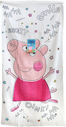 Peppa Pig Παιδική Πετσέτα Θαλάσσης Λευκή Peppa Pig