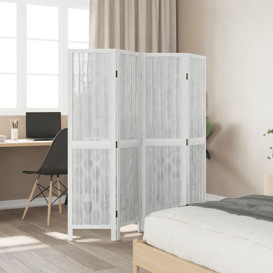 vidaXL Dekorativer Raumteiler Hölzernes mit 4 Paneelen 140x160cm