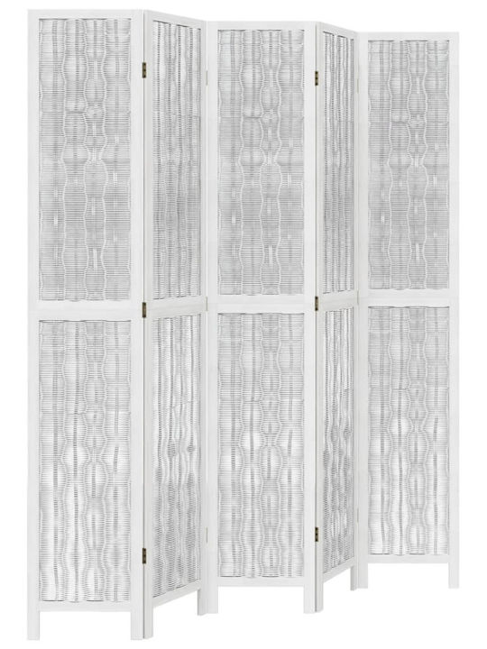 vidaXL Decorative Room Divider Wooden with 5 Panels 175x220cm