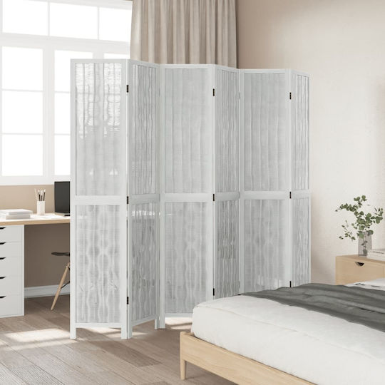 vidaXL Διακοσμητικό Παραβάν Ξύλινο με 6 Φύλλα 210x200cm