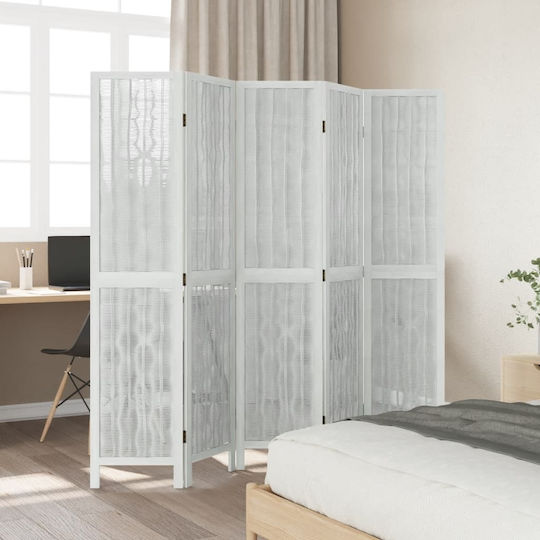 vidaXL Διακοσμητικό Παραβάν Ξύλινο με 5 Φύλλα 175x180cm