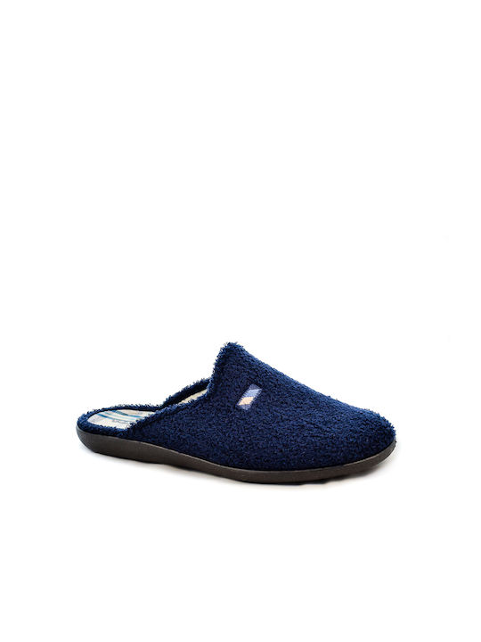 Yfantidis Men's Terry Slippers Blue