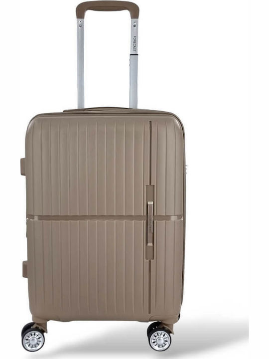 Forecast Reisekoffer Hart Beige mit 4 Räder Höhe 55cm