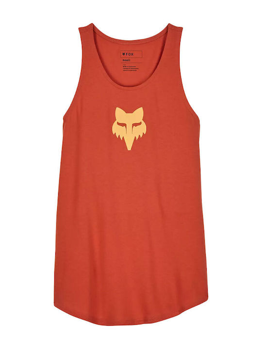 Fox Women's Athletic Blouse Sleeveless Orange