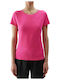 4F Women's Athletic Blouse Short Sleeve Fast Drying Fuchsia