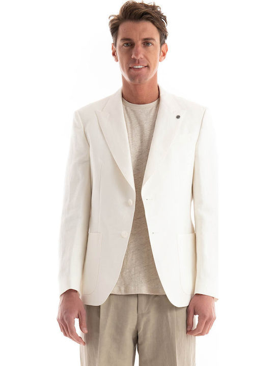 Men's Summer Suit Jacket Slim Fit White