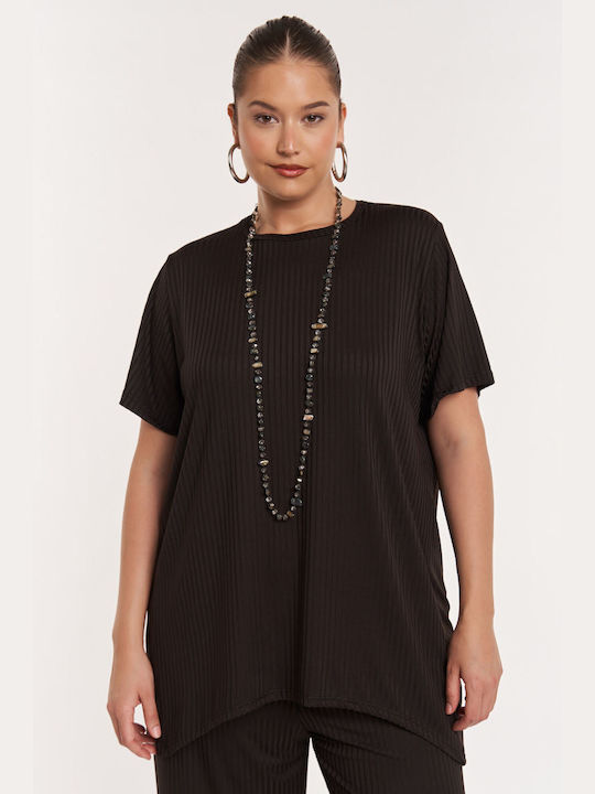 Jucita Femeie Bluză-rochie Black