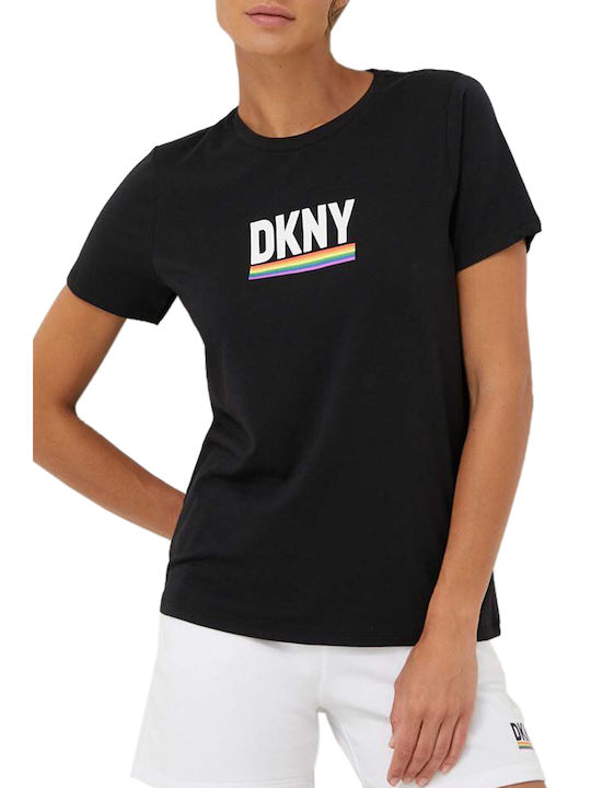 DKNY Logo Damen Sportliches Bluse BLK/BLACK
