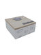 Uncle George Tea Storage Box with Lid Wooden White 15x7x15cm 1 Pieces
