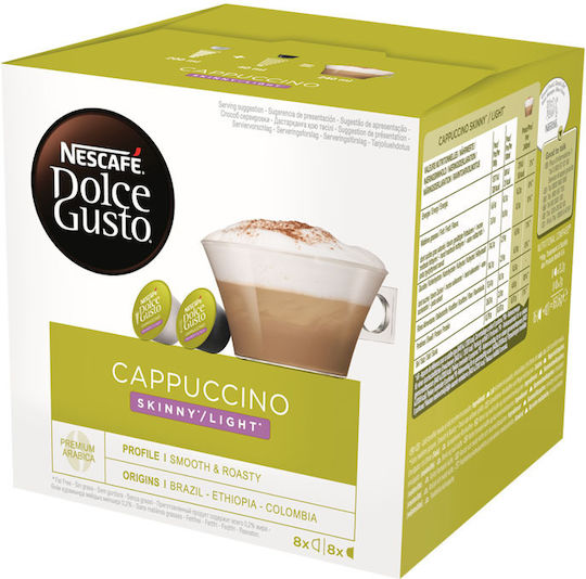 Nescafe Cappuccino Dolce Gusto R Skinny Cappuccino Capsules Compatible With Dolce Gusto Machine 16 Caps