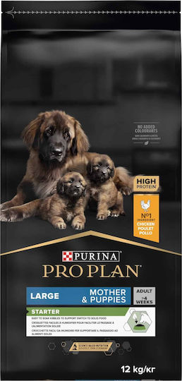 Pro Plan Starter 12kg Trockenfutter für Hunde großer Rassen mit Huhn