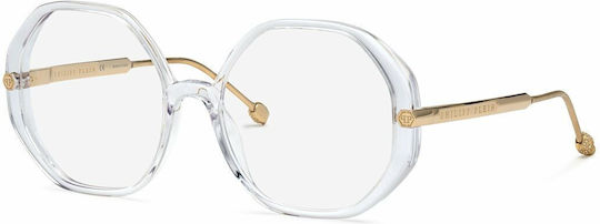 Philipp Plein Transparent Weiblich Metallisch Brillenrahmen VPP053S 0880